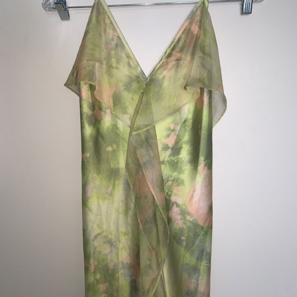 Misa Los Angeles Aina Dress Chartreuse Abstract L - Picture 13 of 16